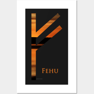Elder Futhark - Fehu Rune Posters and Art
